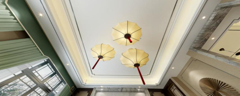 中式吊頂內(nèi)寬線(xiàn)條